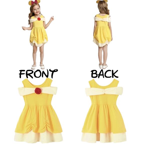 Los Angeles Boutique Belle Princess Cotton Dress Toddler Girl Casual Party 4T - Picture 2 of 7